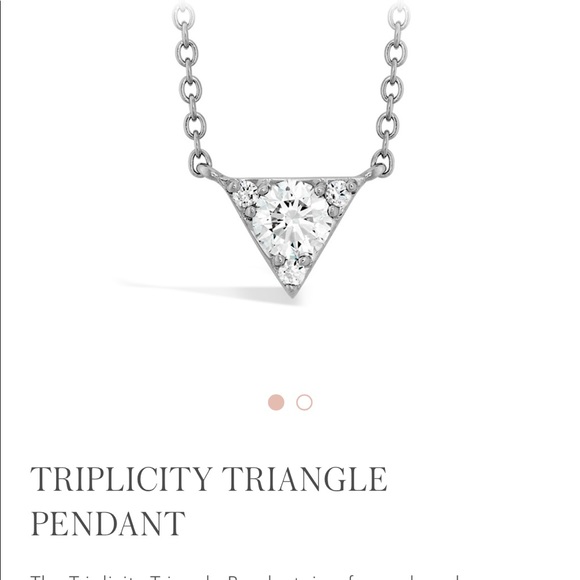 Hearts on Fire Triplicity Triangle Pendant in Yellow Gold - Picture 5 of 9